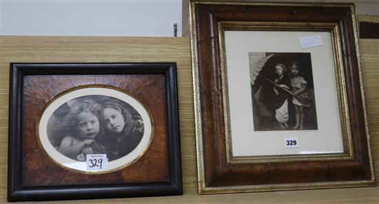 Two framed photographs after originals by Julia Margaret Cameron